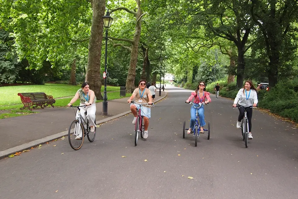 Cycling in Battersea Park